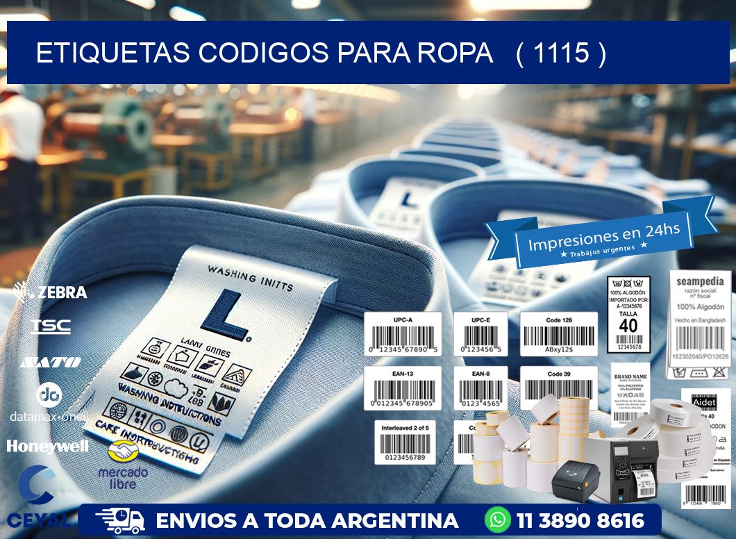 ETIQUETAS CODIGOS PARA ROPA   ( 1115 )