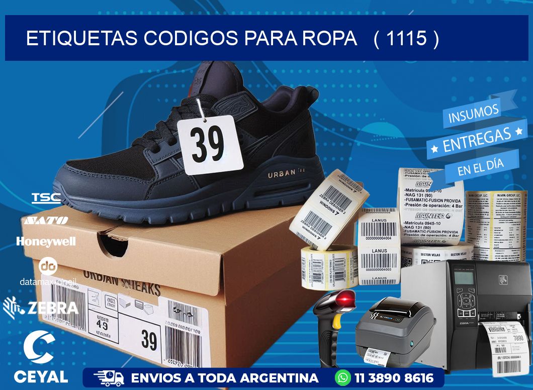 ETIQUETAS CODIGOS PARA ROPA   ( 1115 )