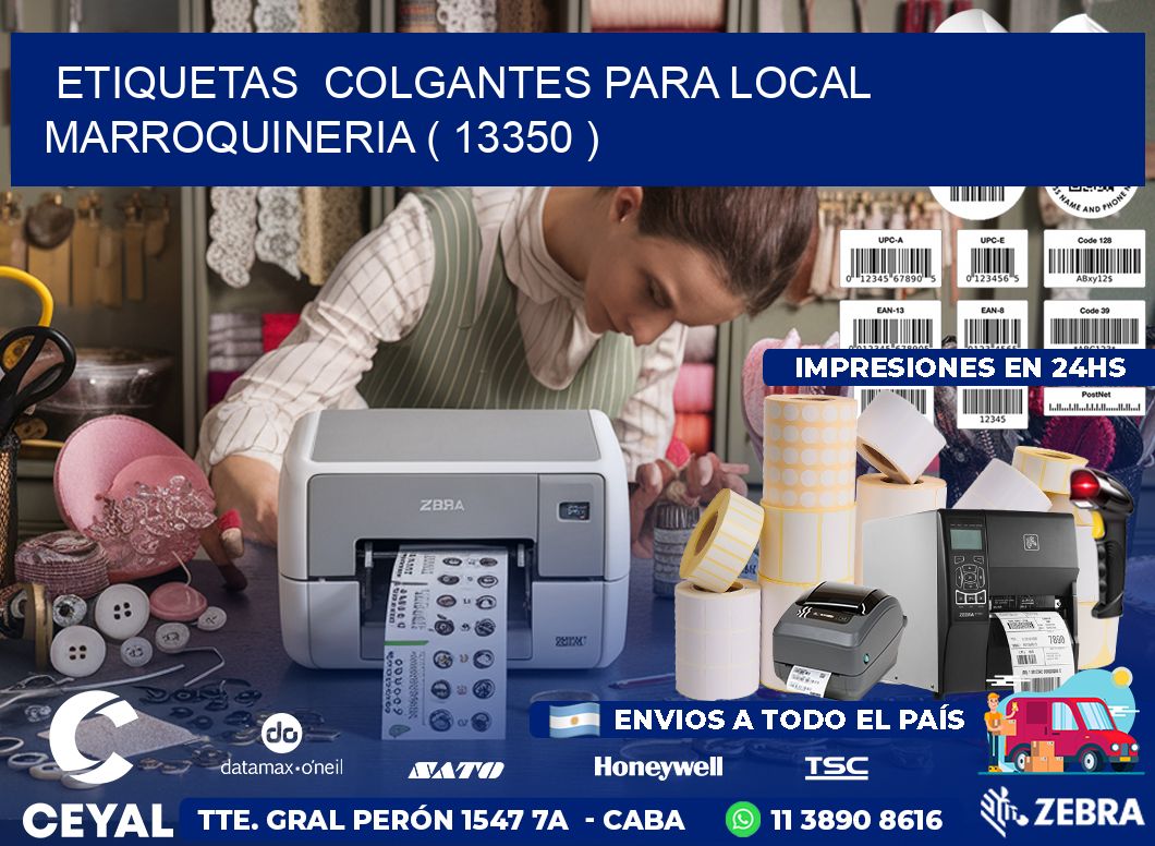 ETIQUETAS  COLGANTES PARA LOCAL MARROQUINERIA ( 13350 )