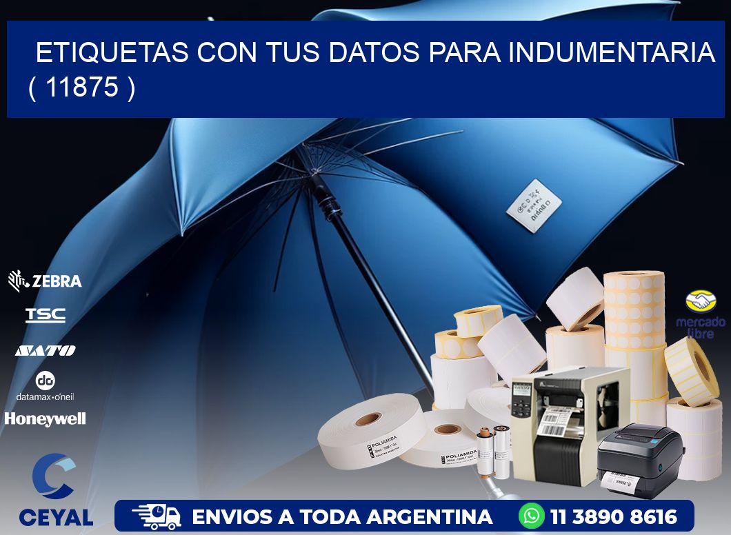 ETIQUETAS CON TUS DATOS PARA INDUMENTARIA   ( 11875 )