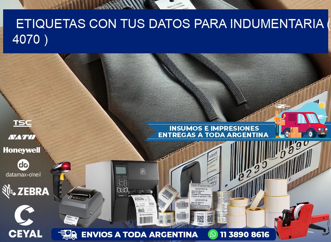 ETIQUETAS CON TUS DATOS PARA INDUMENTARIA ( 4070 )