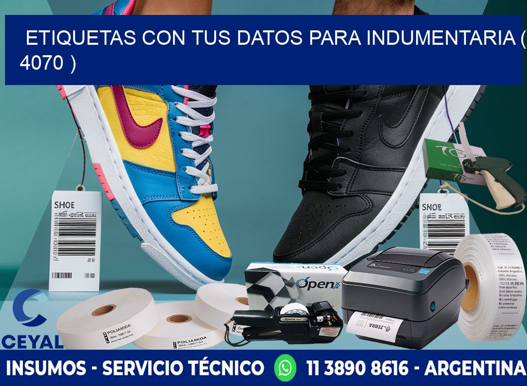 ETIQUETAS CON TUS DATOS PARA INDUMENTARIA ( 4070 )