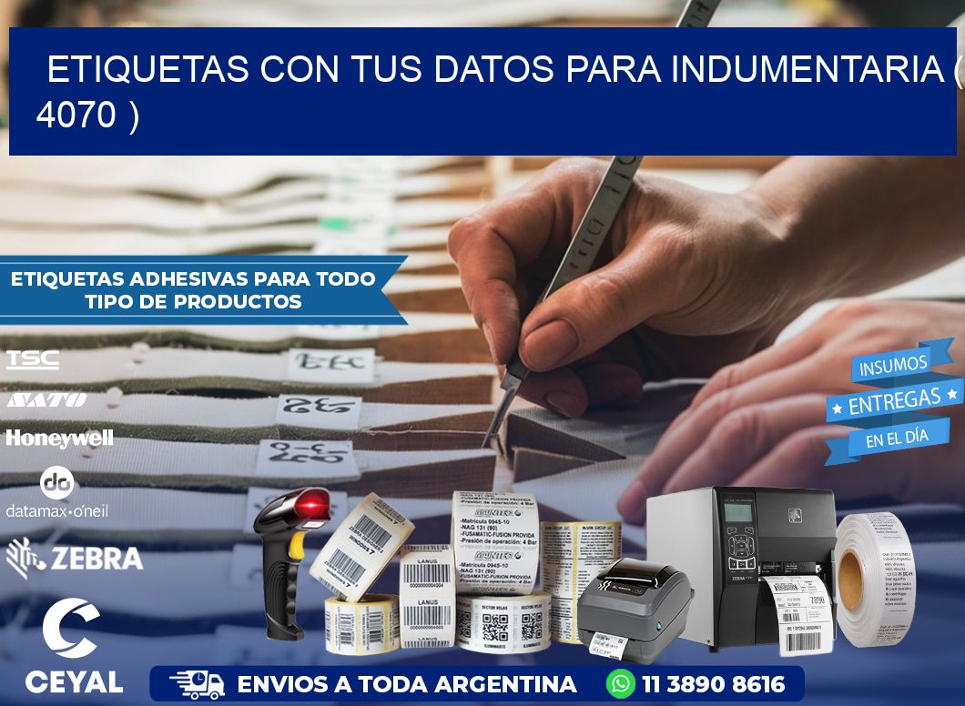 ETIQUETAS CON TUS DATOS PARA INDUMENTARIA ( 4070 )