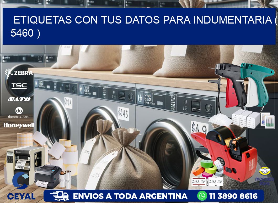 ETIQUETAS CON TUS DATOS PARA INDUMENTARIA ( 5460 )
