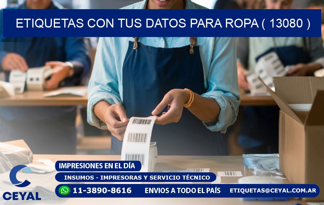 ETIQUETAS CON TUS DATOS PARA ROPA ( 13080 )