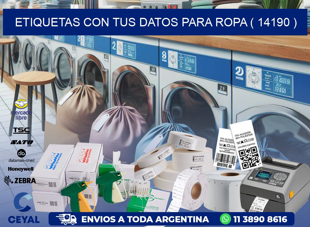 ETIQUETAS CON TUS DATOS PARA ROPA ( 14190 )