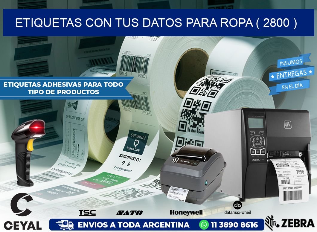 ETIQUETAS CON TUS DATOS PARA ROPA ( 2800 )