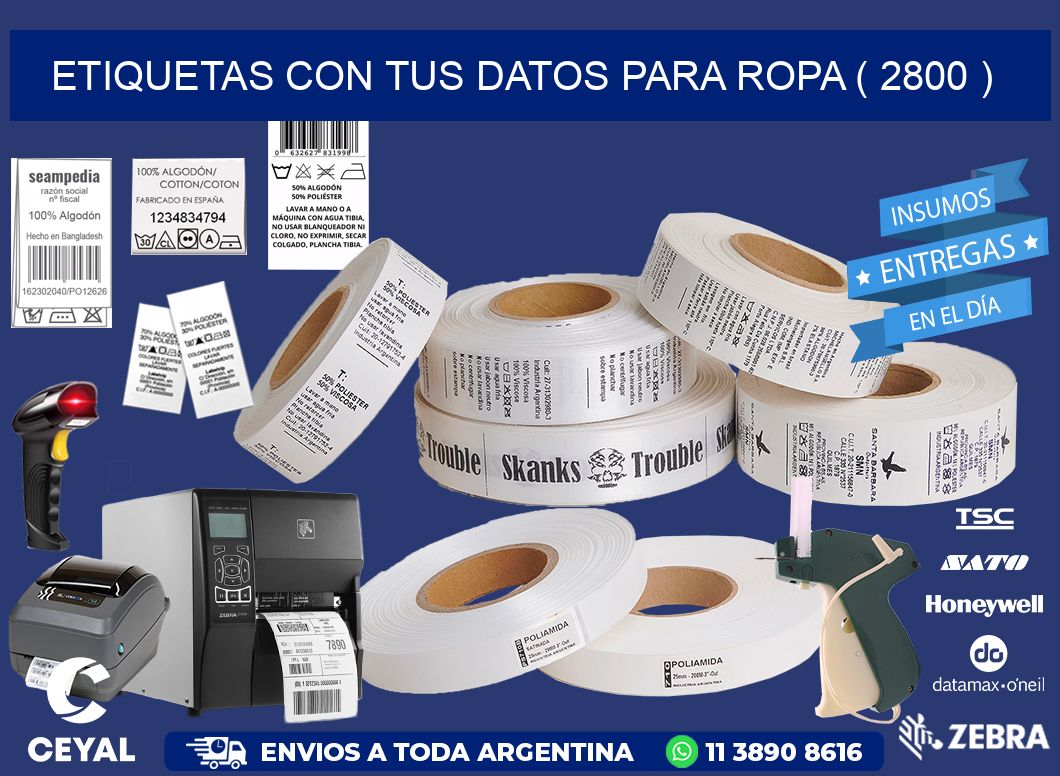 ETIQUETAS CON TUS DATOS PARA ROPA ( 2800 )