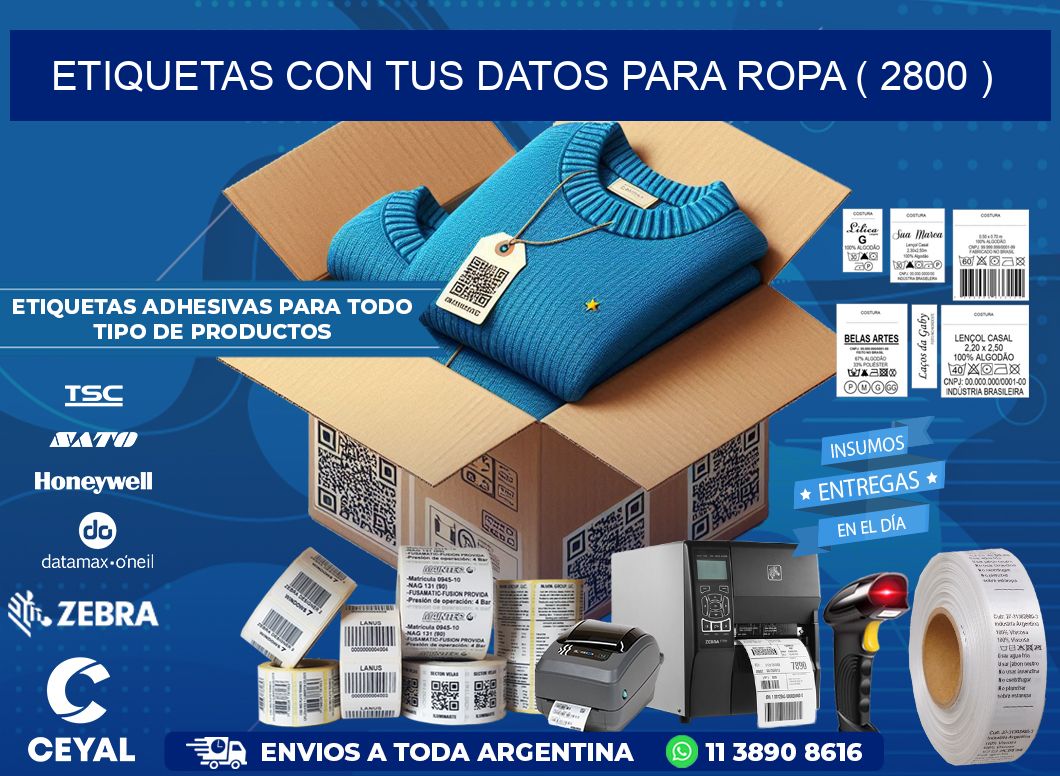 ETIQUETAS CON TUS DATOS PARA ROPA ( 2800 )
