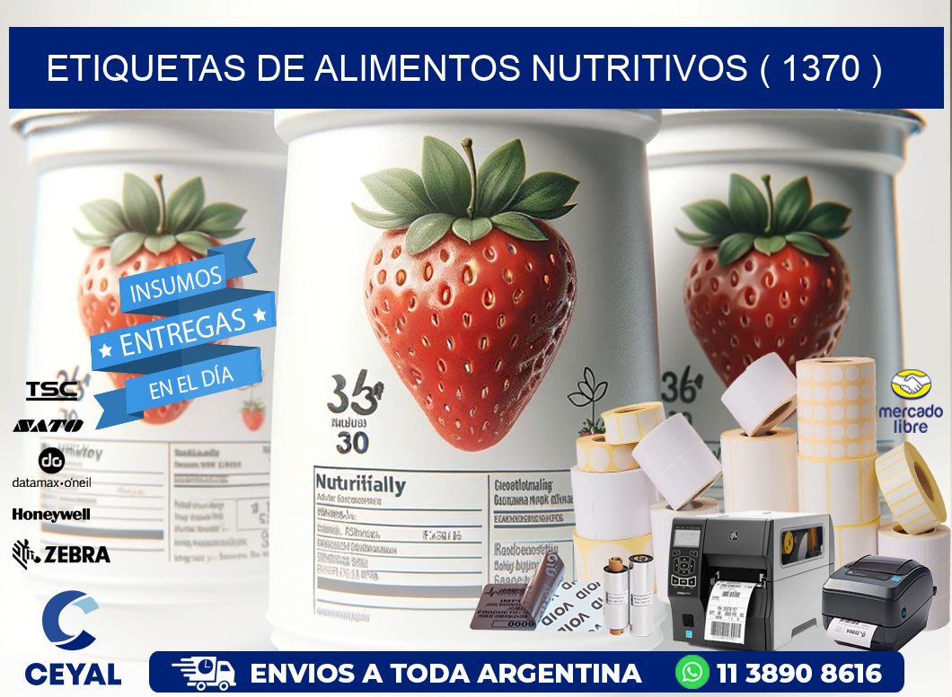 ETIQUETAS DE ALIMENTOS NUTRITIVOS ( 1370 )