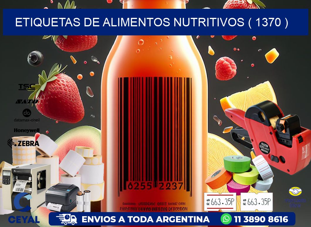 ETIQUETAS DE ALIMENTOS NUTRITIVOS ( 1370 )
