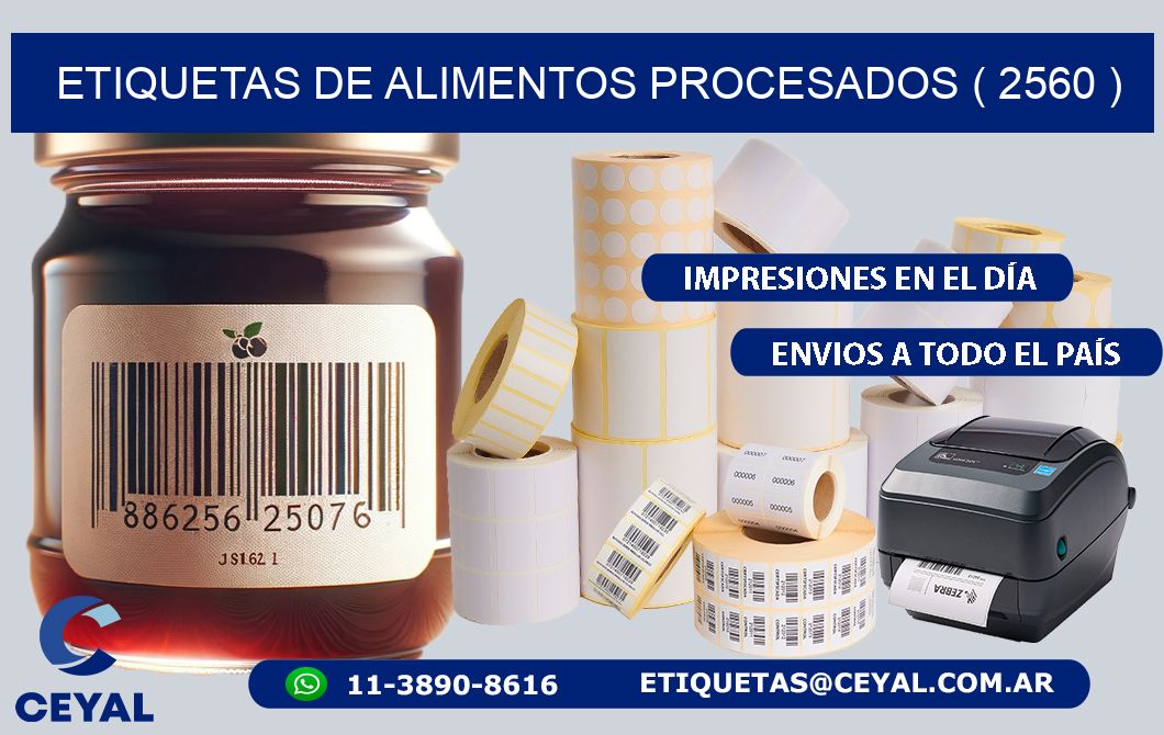 ETIQUETAS DE ALIMENTOS PROCESADOS ( 2560 )