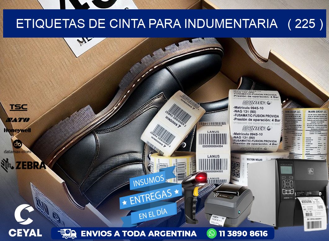 ETIQUETAS DE CINTA PARA INDUMENTARIA   ( 225 )