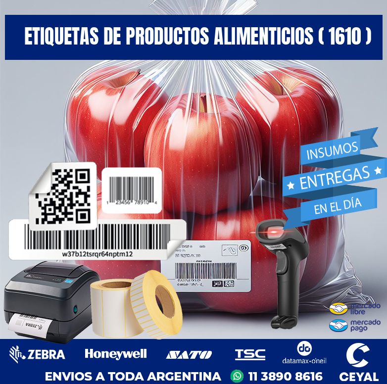 ETIQUETAS DE PRODUCTOS ALIMENTICIOS ( 1610 )