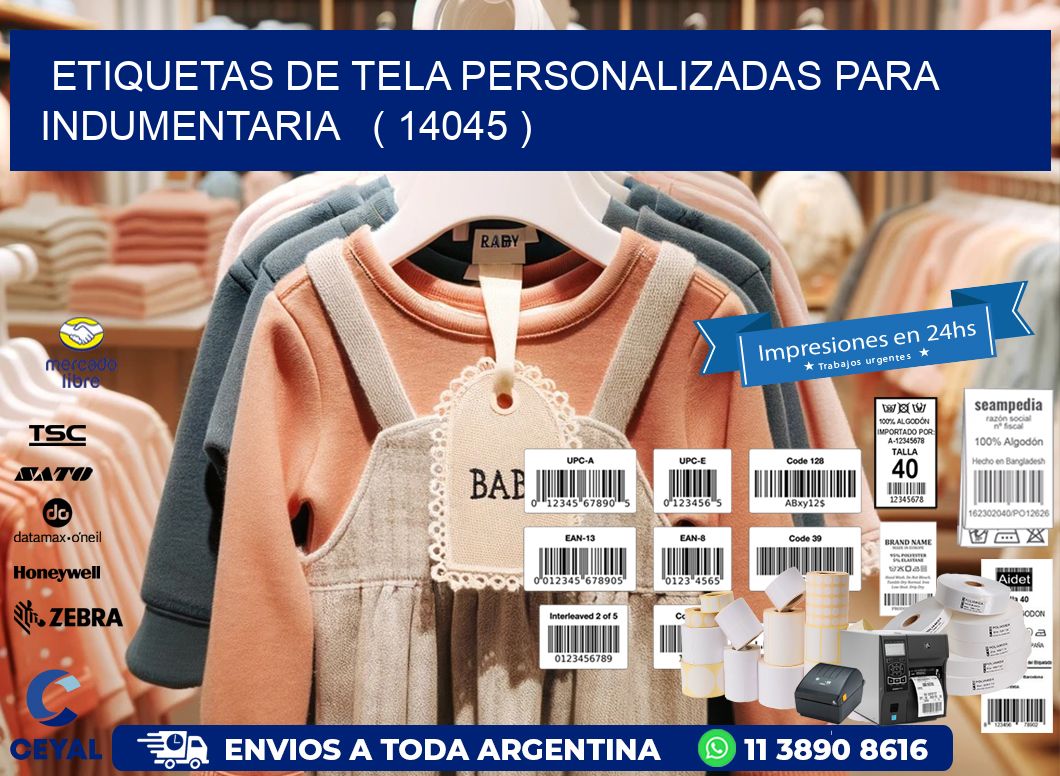 ETIQUETAS DE TELA PERSONALIZADAS PARA INDUMENTARIA   ( 14045 )