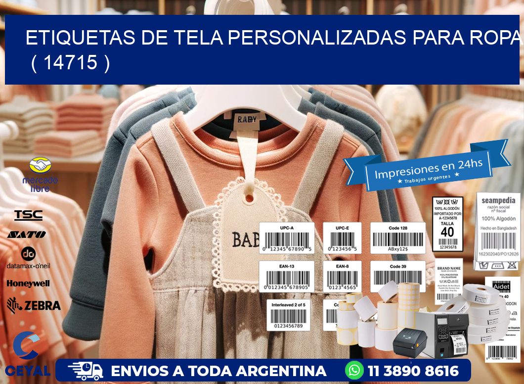 ETIQUETAS DE TELA PERSONALIZADAS PARA ROPA   ( 14715 )