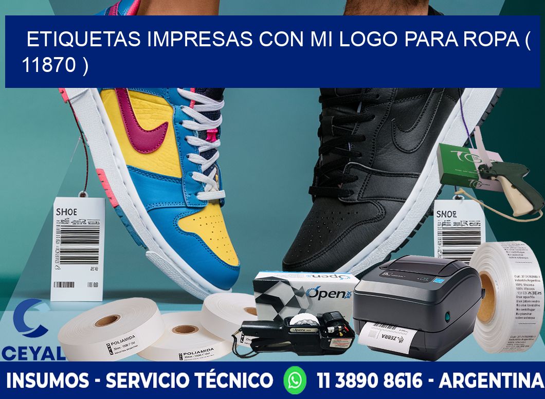 ETIQUETAS IMPRESAS CON MI LOGO PARA ROPA ( 11870 )