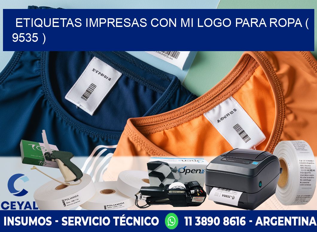 ETIQUETAS IMPRESAS CON MI LOGO PARA ROPA ( 9535 )