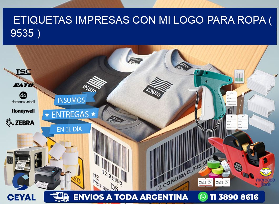 ETIQUETAS IMPRESAS CON MI LOGO PARA ROPA ( 9535 )
