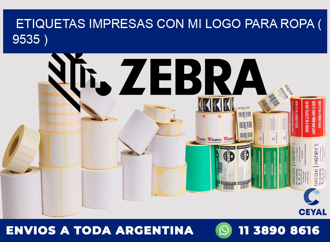 ETIQUETAS IMPRESAS CON MI LOGO PARA ROPA ( 9535 )