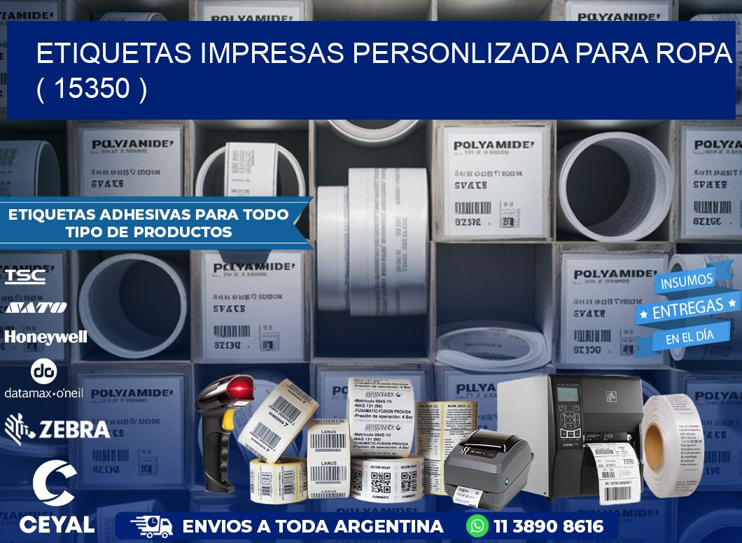 ETIQUETAS IMPRESAS PERSONLIZADA PARA ROPA   ( 15350 )