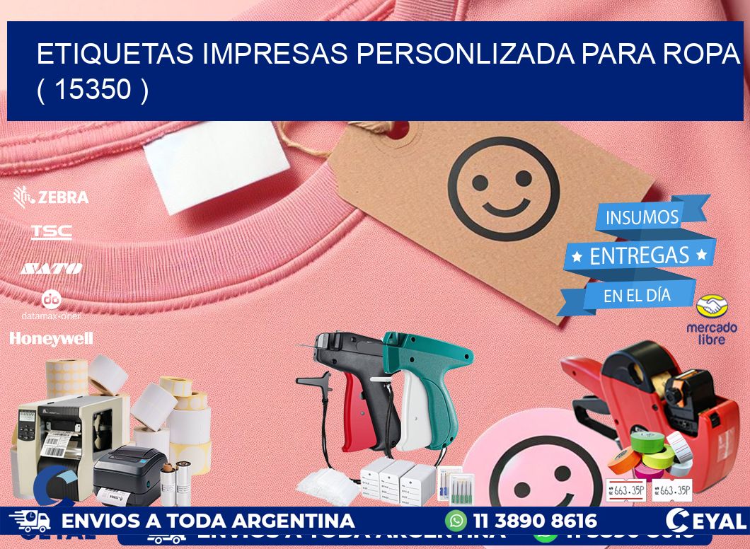 ETIQUETAS IMPRESAS PERSONLIZADA PARA ROPA   ( 15350 )