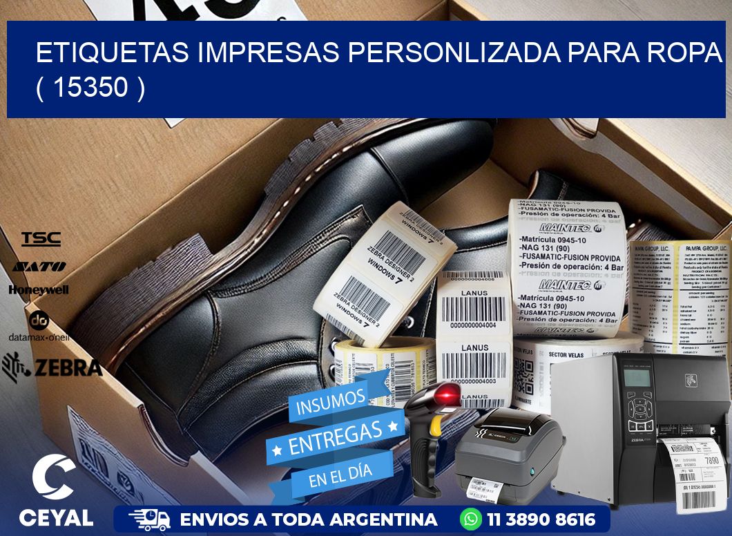 ETIQUETAS IMPRESAS PERSONLIZADA PARA ROPA   ( 15350 )
