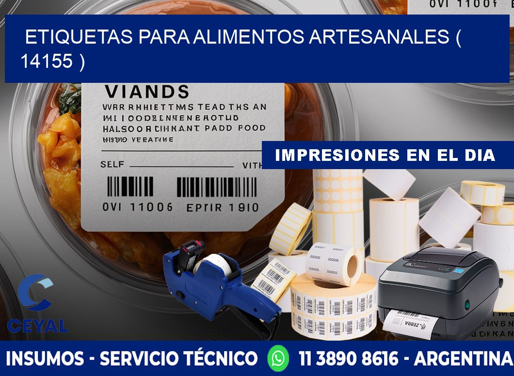 ETIQUETAS PARA ALIMENTOS ARTESANALES ( 14155 )