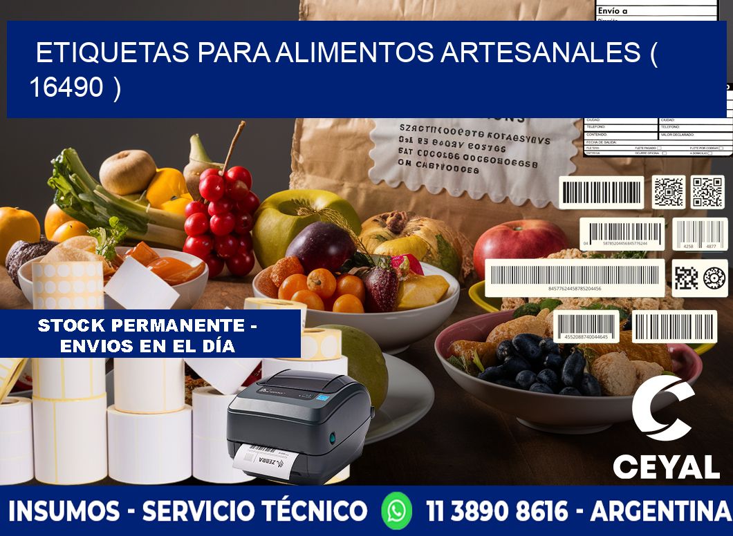 ETIQUETAS PARA ALIMENTOS ARTESANALES ( 16490 )