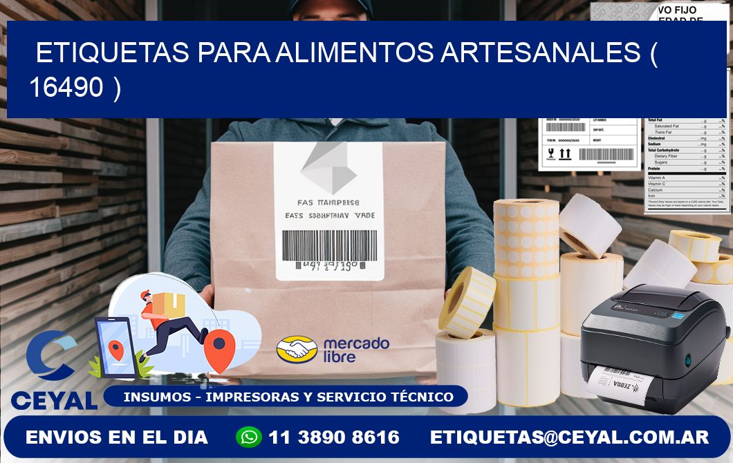 ETIQUETAS PARA ALIMENTOS ARTESANALES ( 16490 )