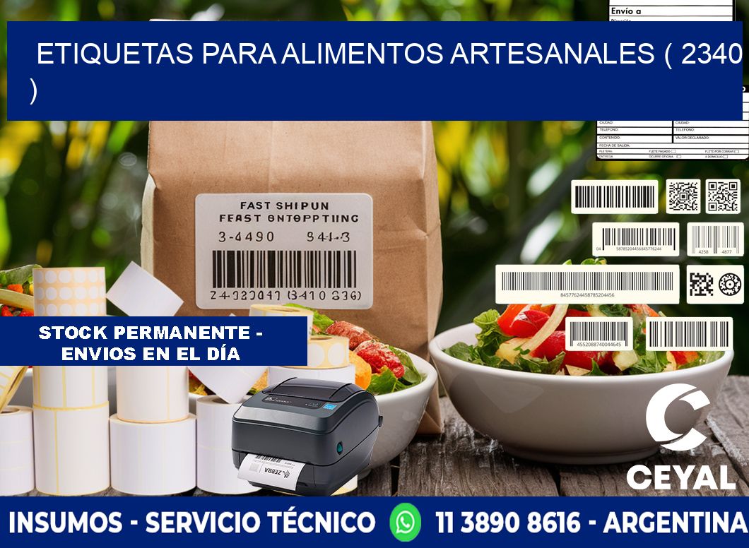 ETIQUETAS PARA ALIMENTOS ARTESANALES ( 2340 )
