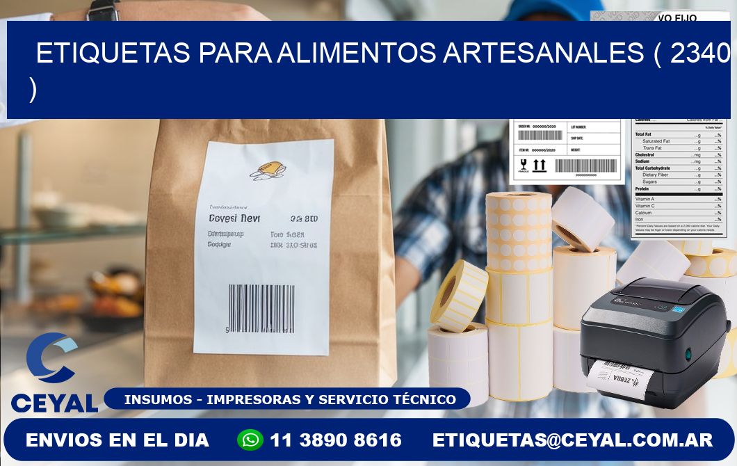 ETIQUETAS PARA ALIMENTOS ARTESANALES ( 2340 )