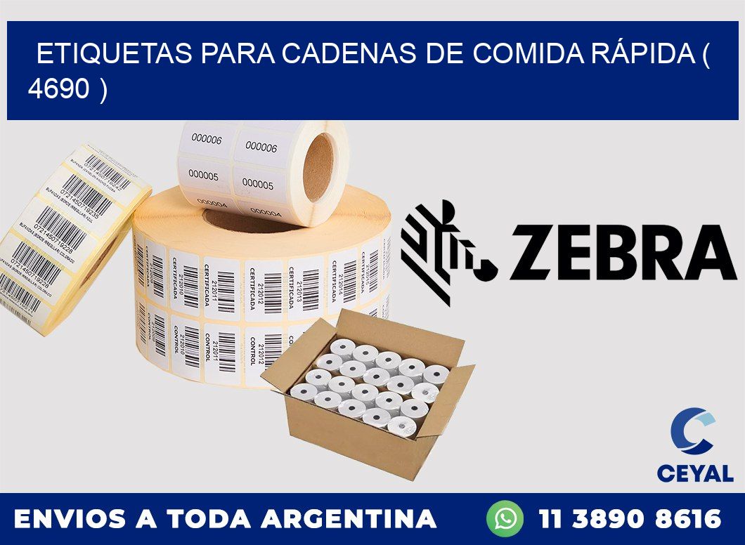 ETIQUETAS PARA CADENAS DE COMIDA RÁPIDA ( 4690 )