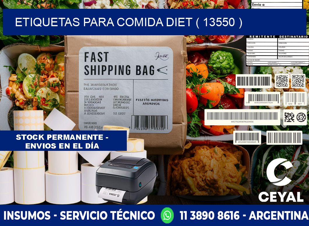 ETIQUETAS PARA COMIDA DIET ( 13550 )