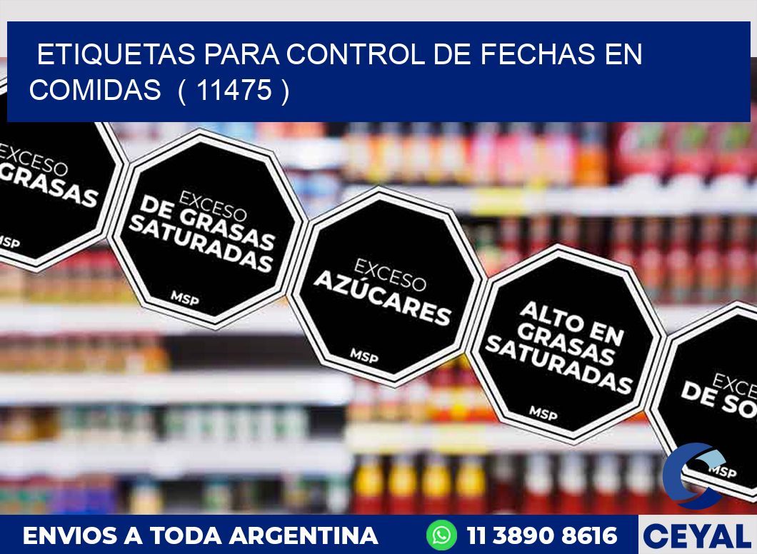 ETIQUETAS PARA CONTROL DE FECHAS EN COMIDAS  ( 11475 )