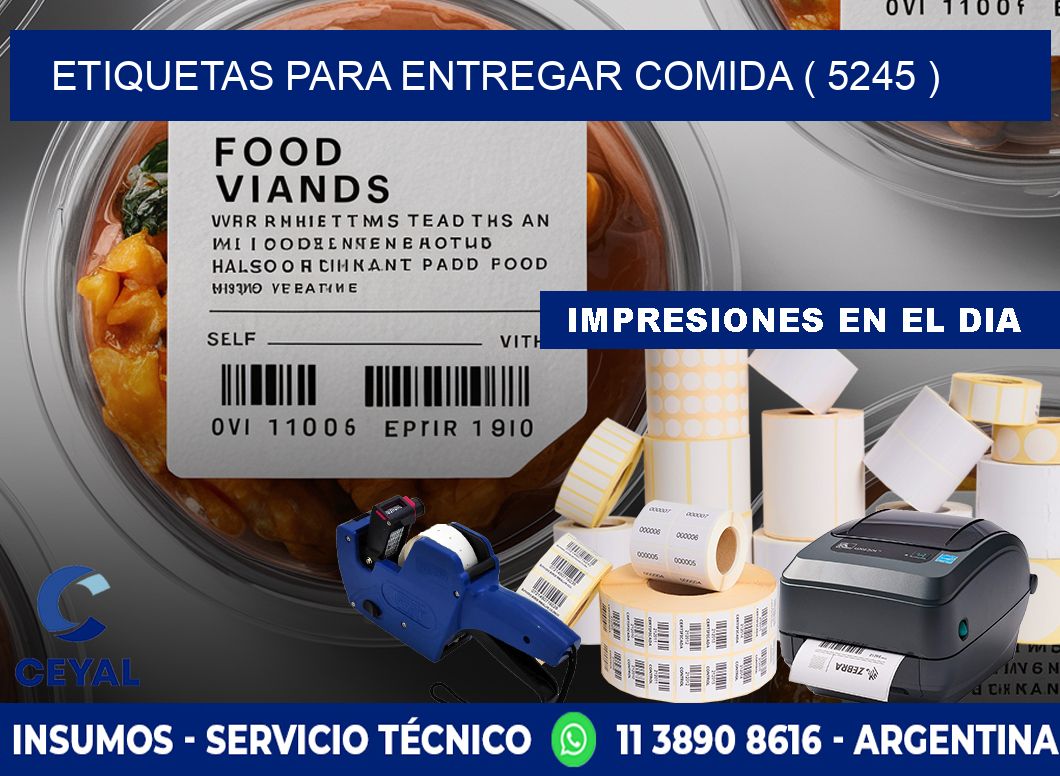 ETIQUETAS PARA ENTREGAR COMIDA ( 5245 )