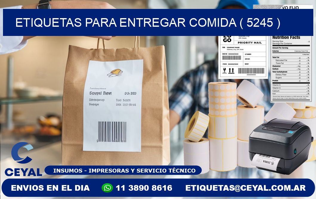 ETIQUETAS PARA ENTREGAR COMIDA ( 5245 )