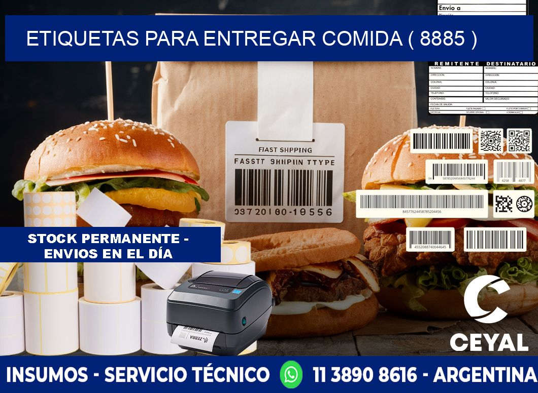 ETIQUETAS PARA ENTREGAR COMIDA ( 8885 )