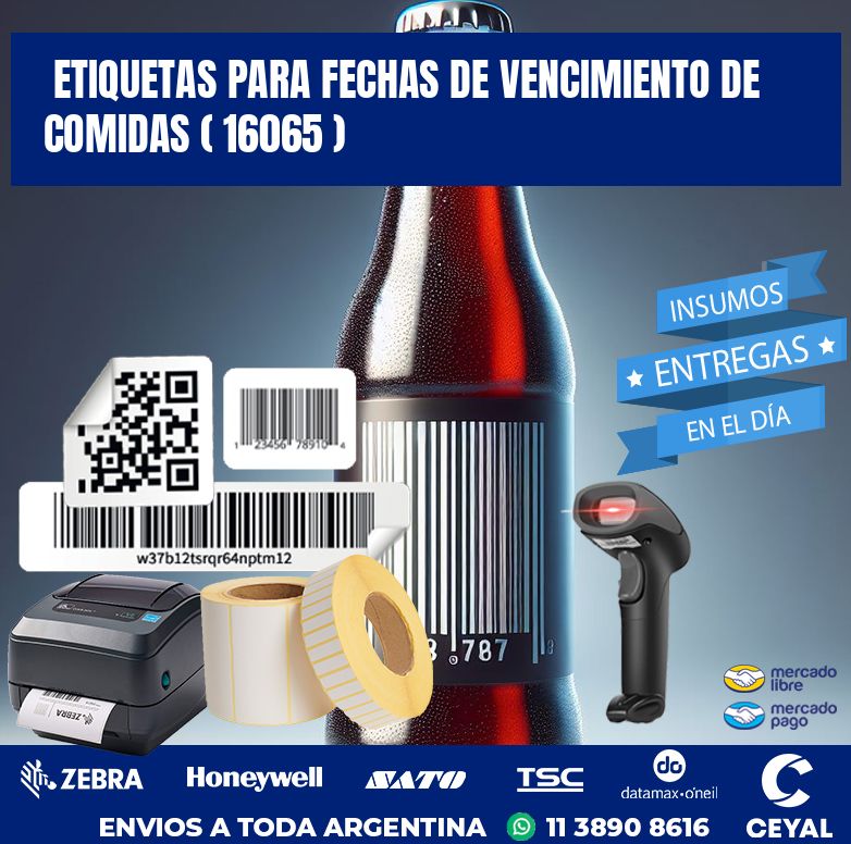 ETIQUETAS PARA FECHAS DE VENCIMIENTO DE COMIDAS ( 16065 )