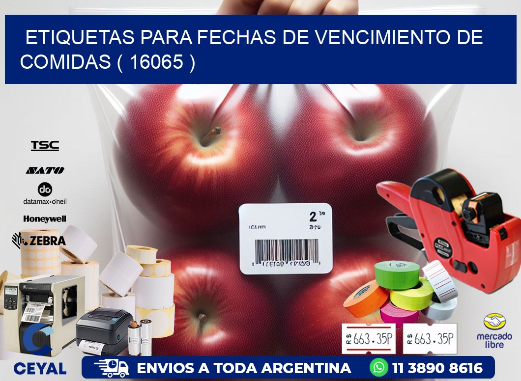 ETIQUETAS PARA FECHAS DE VENCIMIENTO DE COMIDAS ( 16065 )
