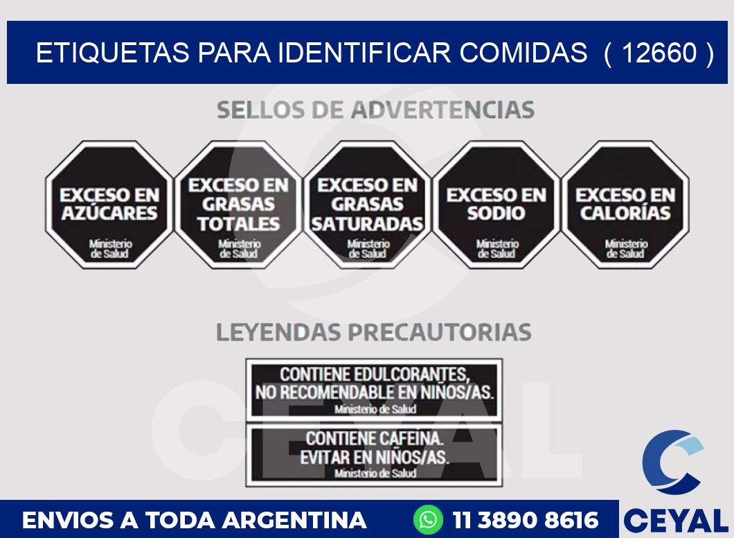ETIQUETAS PARA IDENTIFICAR COMIDAS  ( 12660 )