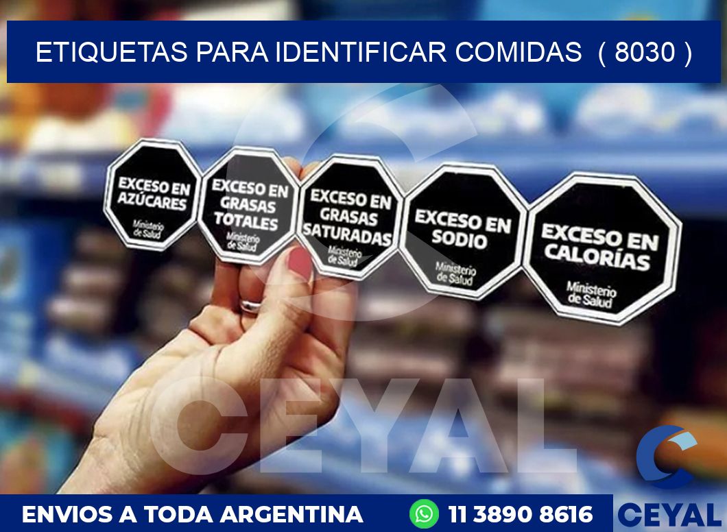 ETIQUETAS PARA IDENTIFICAR COMIDAS  ( 8030 )