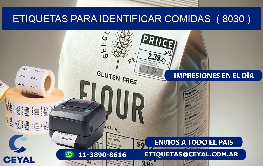 ETIQUETAS PARA IDENTIFICAR COMIDAS  ( 8030 )