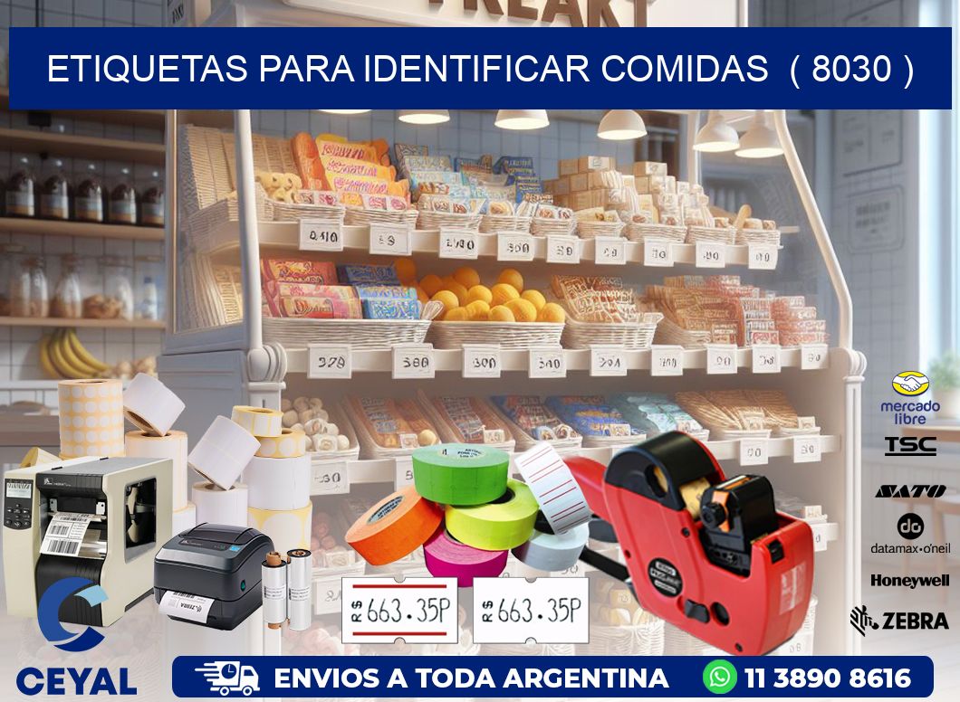 ETIQUETAS PARA IDENTIFICAR COMIDAS  ( 8030 )