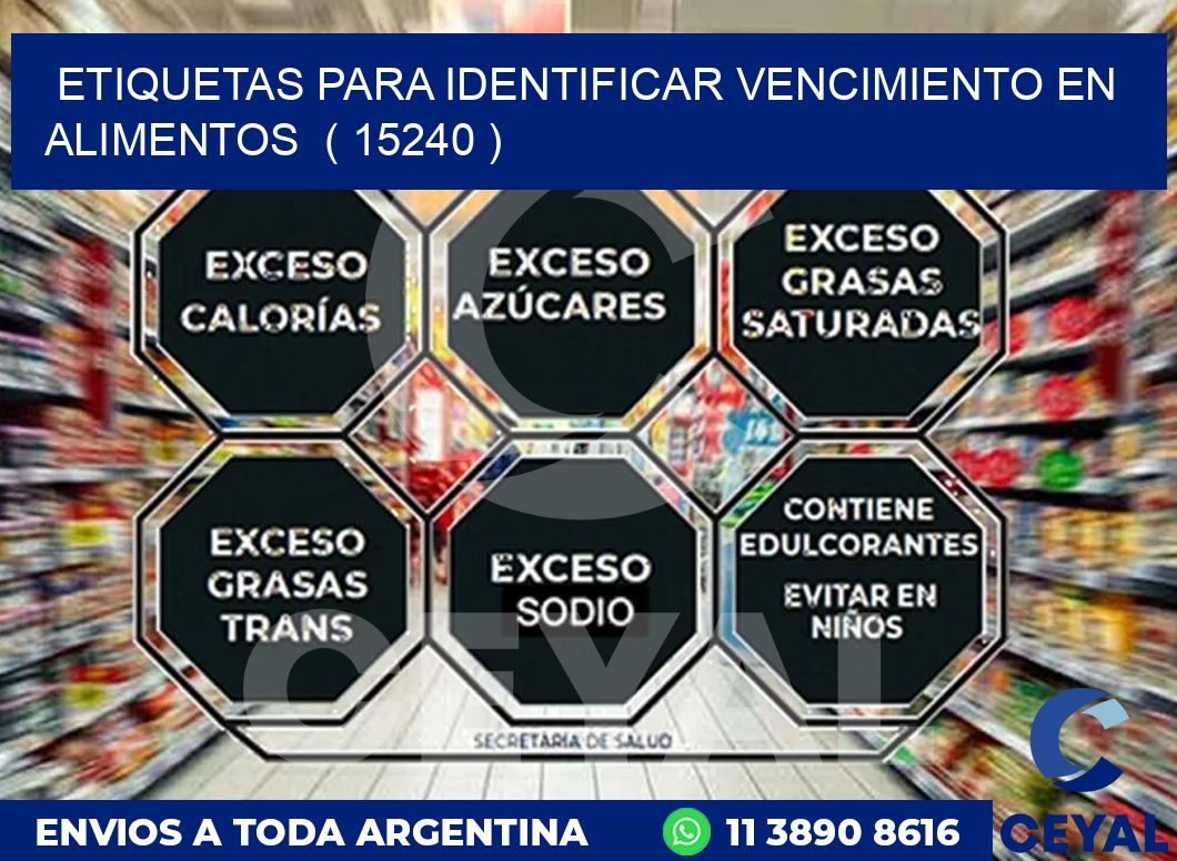 ETIQUETAS PARA IDENTIFICAR VENCIMIENTO EN ALIMENTOS  ( 15240 )