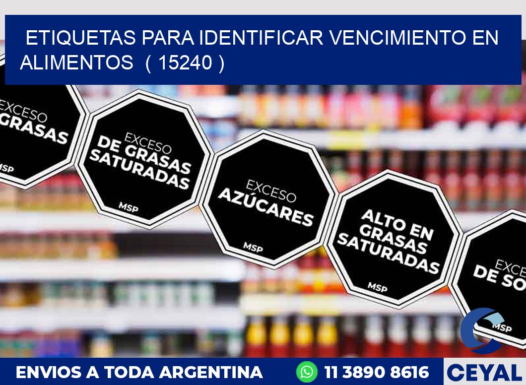 ETIQUETAS PARA IDENTIFICAR VENCIMIENTO EN ALIMENTOS  ( 15240 )