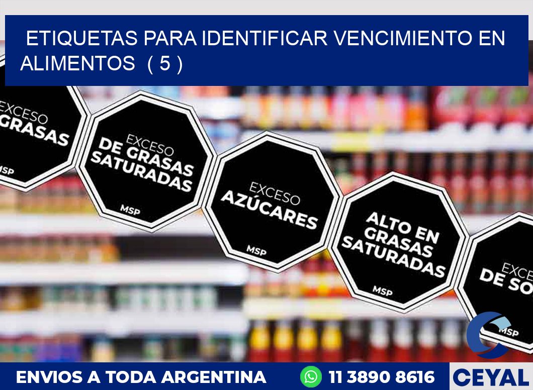 ETIQUETAS PARA IDENTIFICAR VENCIMIENTO EN ALIMENTOS  ( 5 )