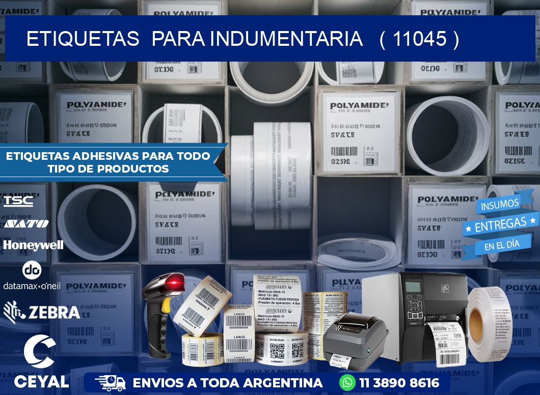 ETIQUETAS  PARA INDUMENTARIA   ( 11045 )