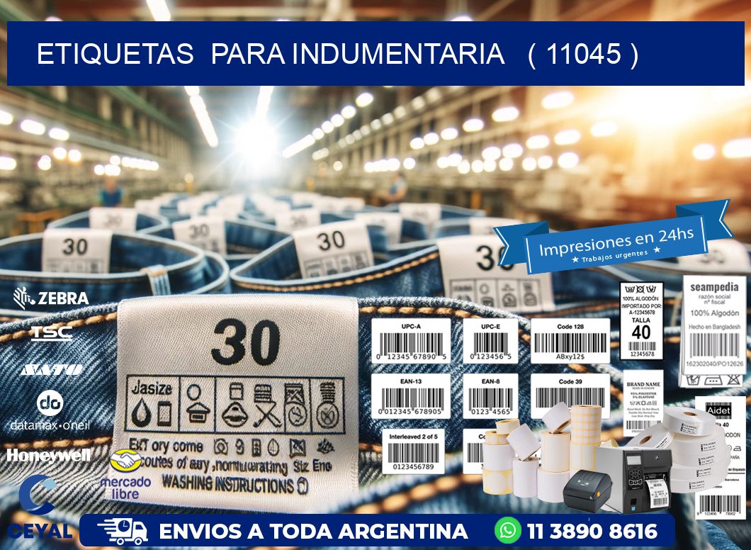 ETIQUETAS  PARA INDUMENTARIA   ( 11045 )