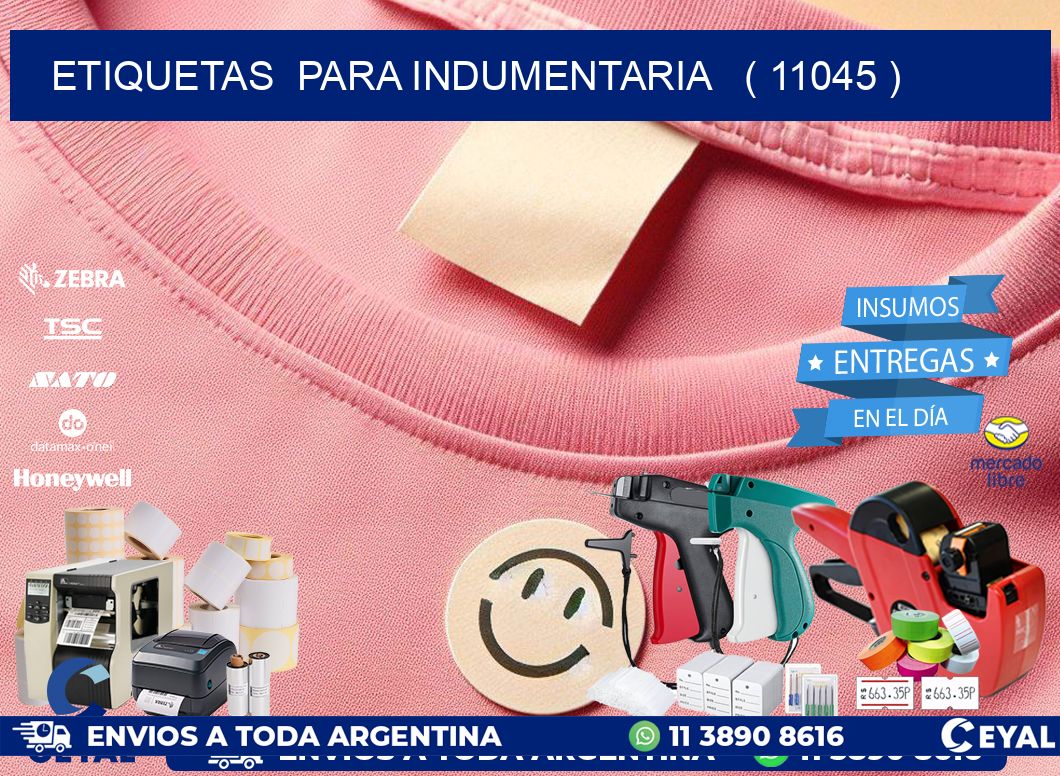 ETIQUETAS  PARA INDUMENTARIA   ( 11045 )